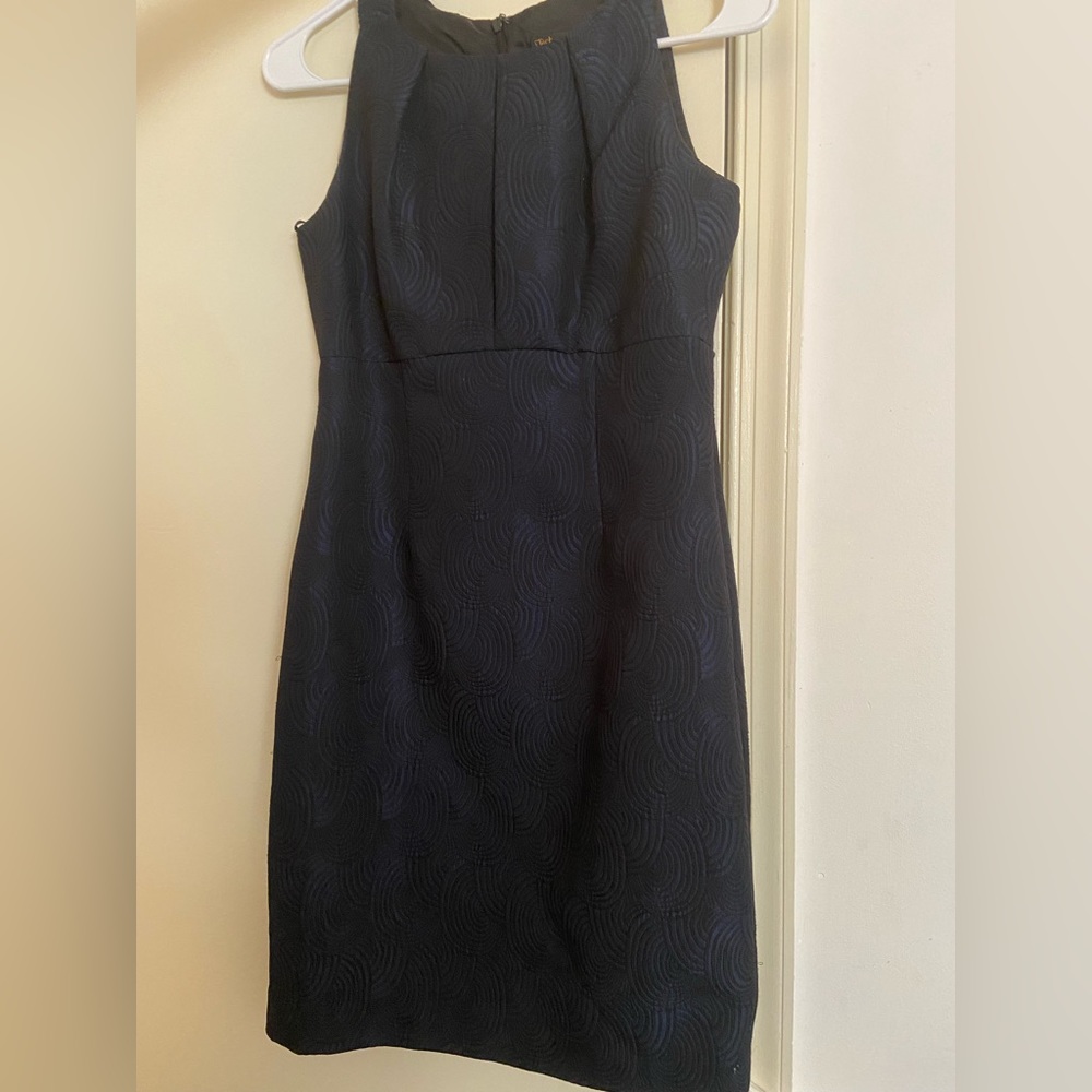 Navy and black pattern dress